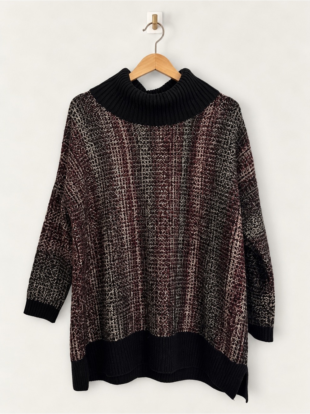 Pure Jill  Marled Cowl Neck Tunic Sweater | Size Small